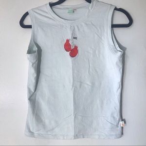 Lucy Boxing Gloves Crew Neck Tank Sz M